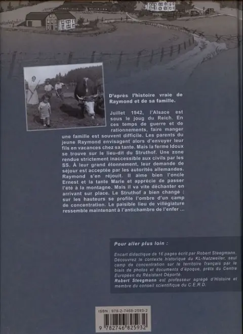 Verso de l'album Un été en enfer Camp de Natzweiler-Struthof 1942