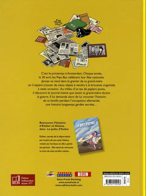 Verso de l'album Un secret de famille