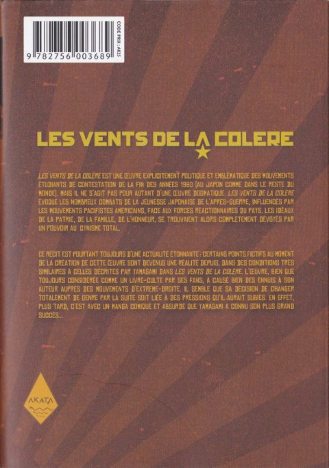 Verso de l'album Les Vents de la colère Tome 2