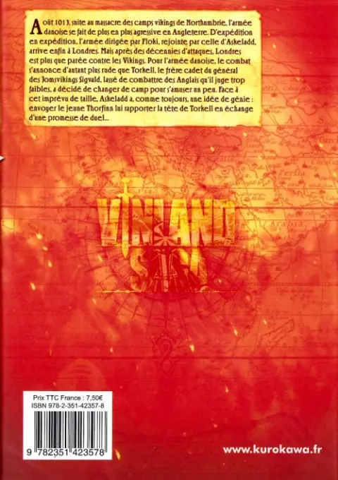 Verso de l'album Vinland Saga Volume 3