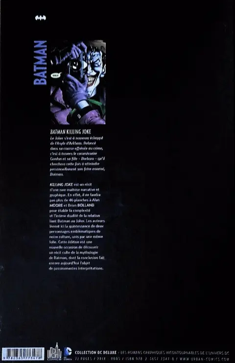 Verso de l'album Batman : Souriez Killing Joke