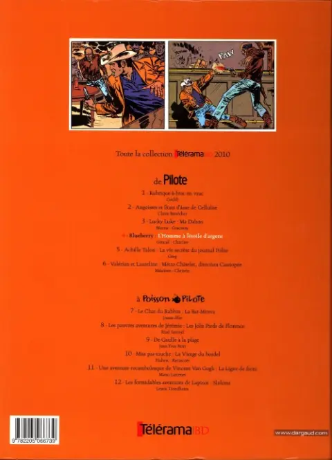 Verso de l'album Blueberry Tome 6 L'homme à l'étoile d'argent