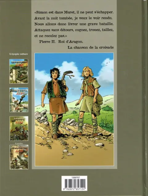 Verso de l'album Jehan et Armor Tome 7 Muret 1213