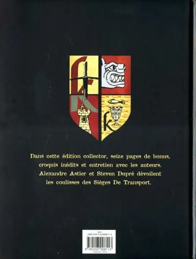 Verso de l'album Kaamelott Tome 2 Les sièges de transport