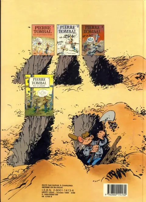 Verso de l'album Pierre Tombal Tome 2 Histoires d'os