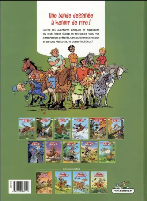 Verso de l'album Triple galop Tome 1