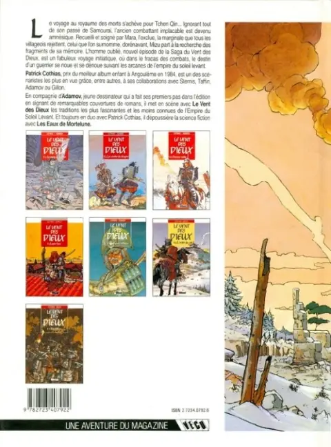Verso de l'album Le Vent des Dieux Tome 3 L'homme oublié