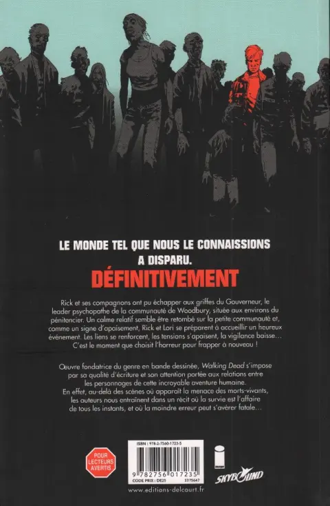 Verso de l'album Walking Dead Tome 7 Dans l'œil du cyclone