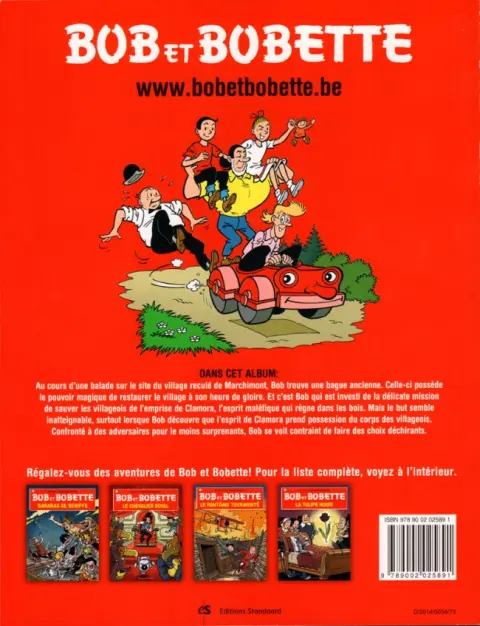 Verso de l'album Bob et Bobette Tome 327 Malédiction à Marchimont