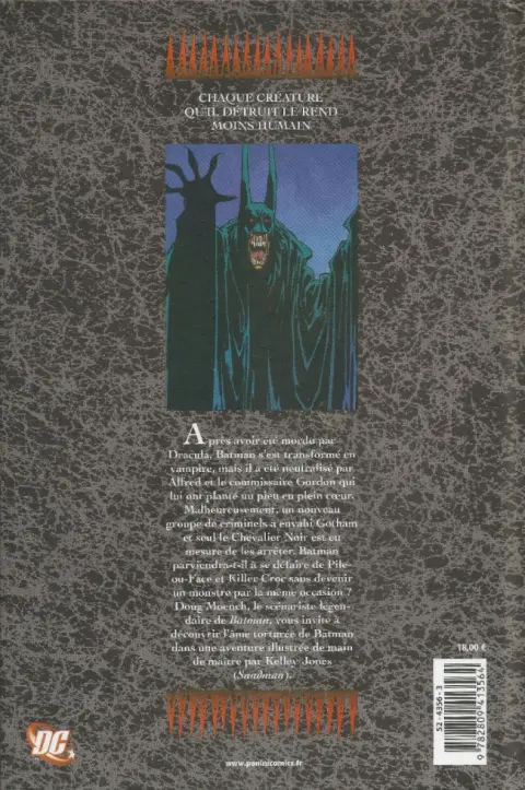 Verso de l'album Batman & Dracula Tome 3 La brume pourpre