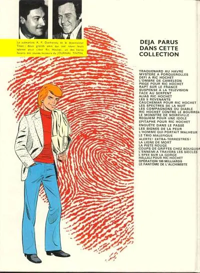Verso de l'album Ric Hochet Tome 31 K.O. en 9 rounds