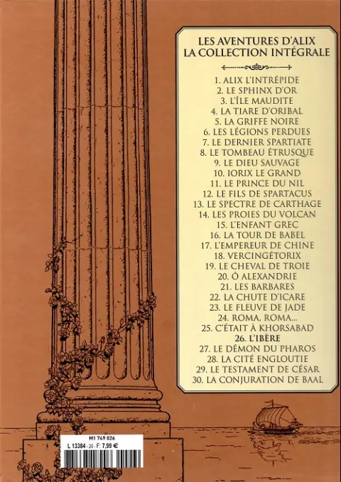 Verso de l'album Alix La collection Tome 26 L'Ibère