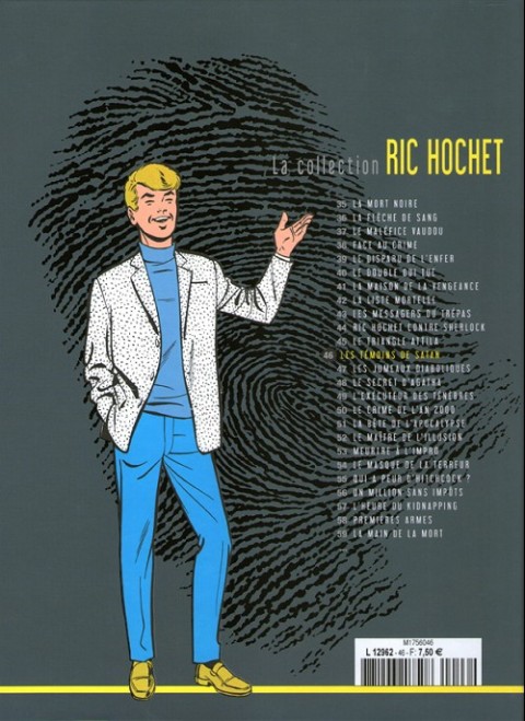 Verso de l'album Ric Hochet La collection Tome 46 Les témoins de Satan