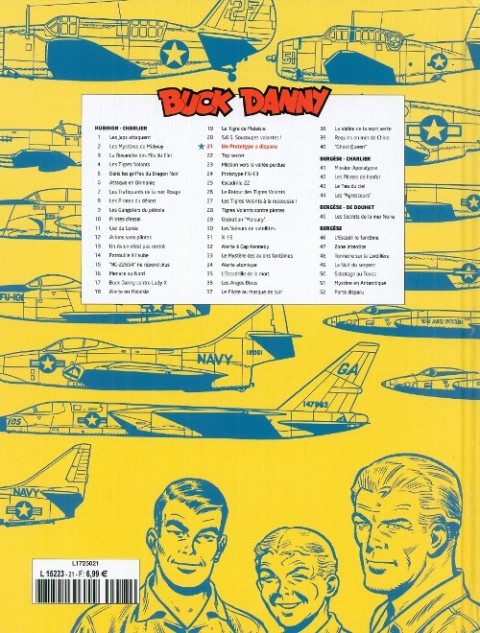 Verso de l'album Buck Danny Tome 21 Un prototype a disparu