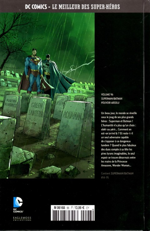 Verso de l'album DC Comics - Le Meilleur des Super-Héros Volume 96 Pouvoir Absolu