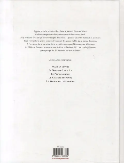 Verso de l'album Philémon L'Intégrale Tomes 1 à 5