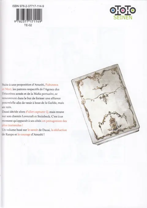 Verso de l'album Bungô Stray Dogs 08