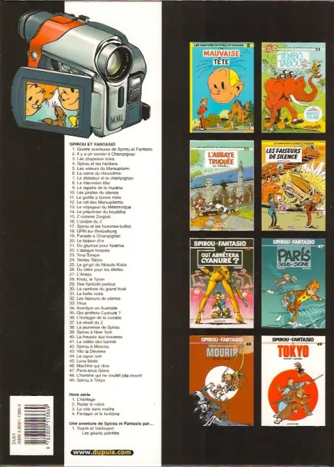 Verso de l'album Spirou et Fantasio Tome 37 Le réveil du Z