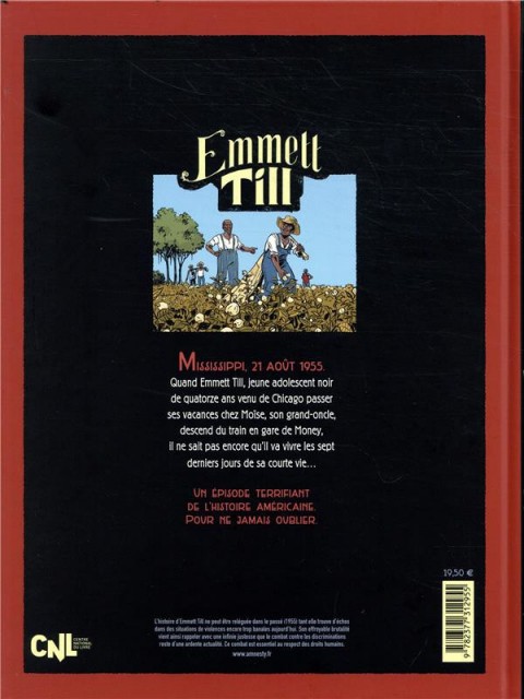 Verso de l'album Emmett Till Emmett Till - Derniers jours d'une courte vie