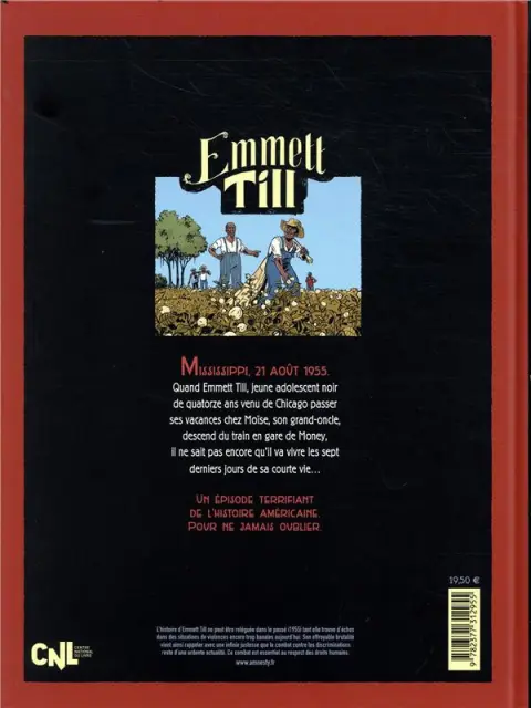 Verso de l'album Emmett Till Derniers jours d'une courte vie
