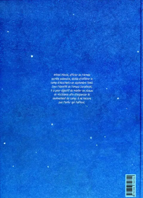 Verso de l'album Le rapport W Infiltré à Auschwitz