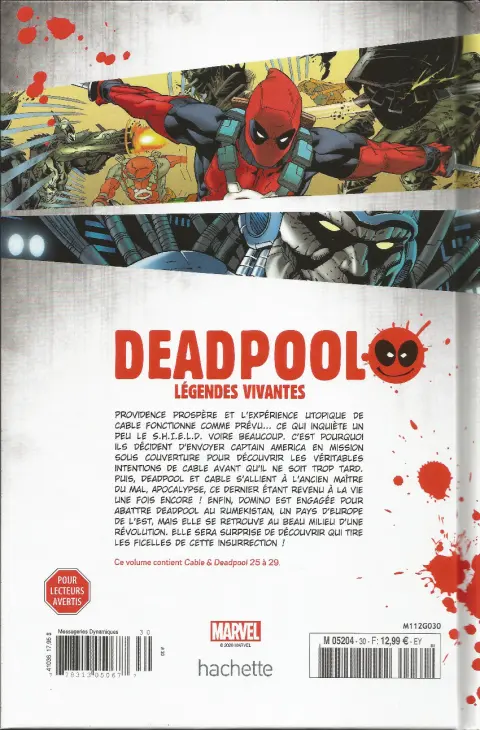 Verso de l'album Deadpool - La collection qui tue Tome 30 Légendes vivantes