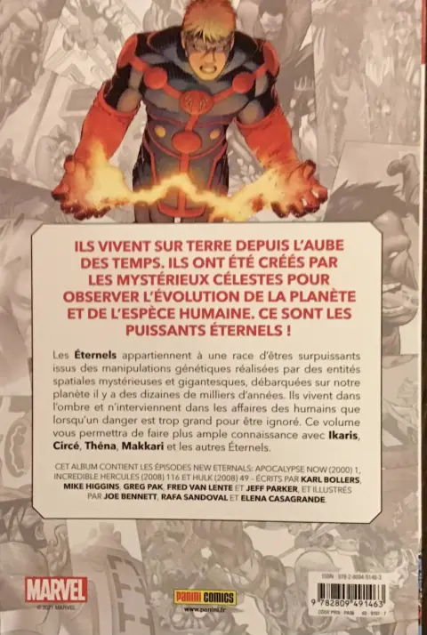 Verso de l'album Les Éternels