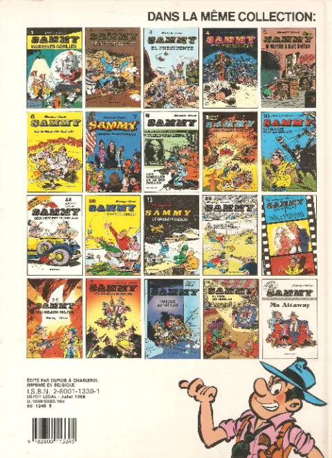 Verso de l'album Sammy Tome 11 deux histoires de gorilles