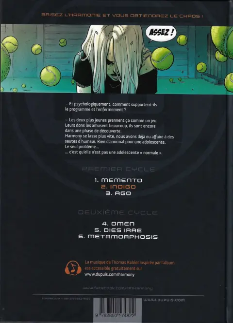Verso de l'album Harmony Tome 2 Indigo