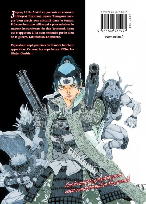 Verso de l'album Les 7 Ninjas d'Efu 1
