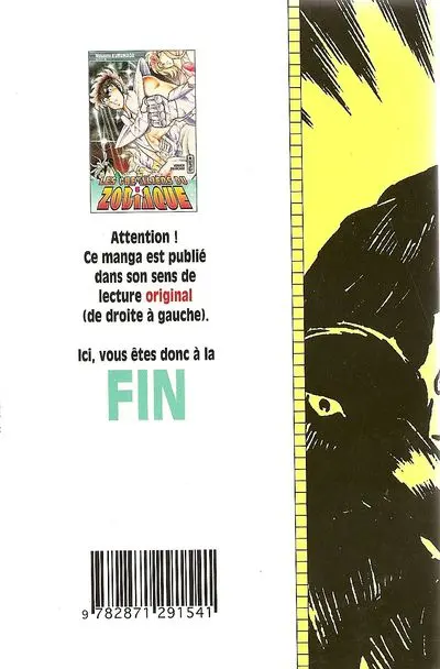 Verso de l'album Saint Seiya - Les Chevaliers du Zodiaque 6 Tous autour d'Athéna pour combattre !