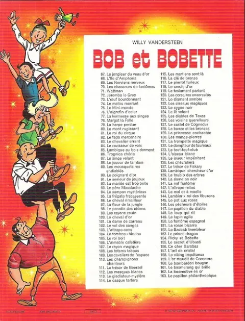 Verso de l'album Bob et Bobette Tome 151 La rosse bizarre
