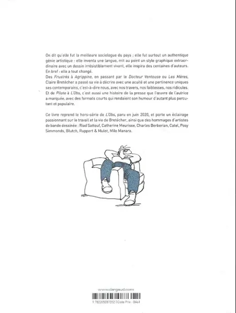 Verso de l'album Bretécher - Le destin de claire