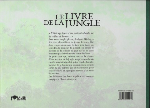 Verso de l'album Le Livre de la jungle
