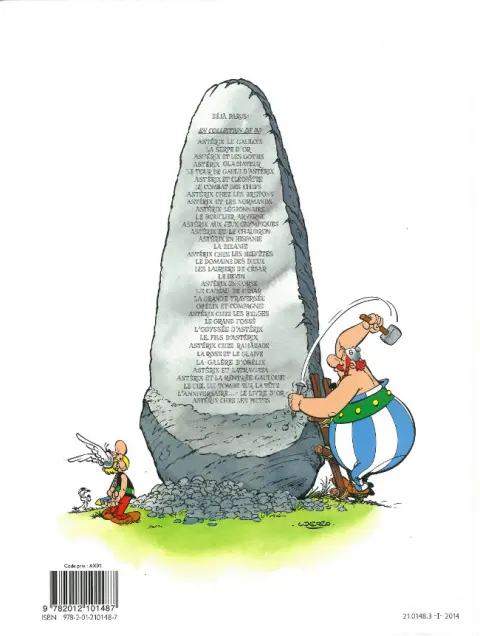 Verso de l'album Astérix Tome 16 Astérix chez les helvètes