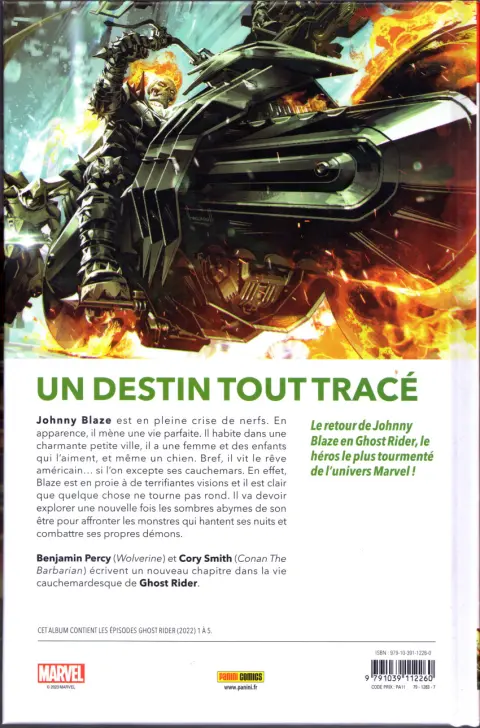 Verso de l'album Ghost Rider 1 De sombres recoins