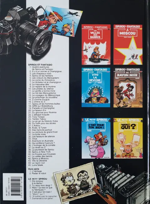 Verso de l'album Spirou et Fantasio Tome 40 La frousse aux trousses
