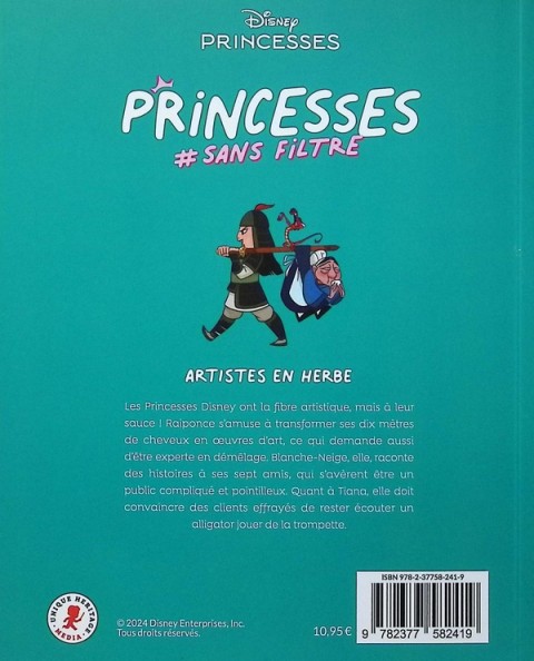 Verso de l'album Princesses # sans filtre Tome 3 Artistes en herbe