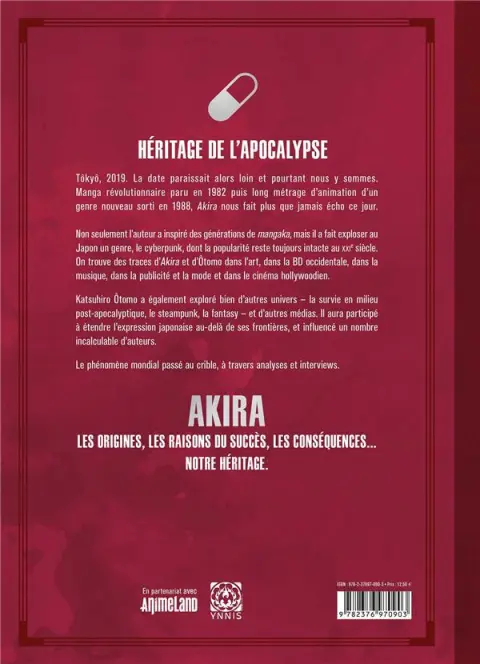 Verso de l'album Hommage à Akira Héritage de l'apocalypse