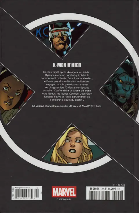 Verso de l'album X-Men - La Collection Mutante Tome 122 X-Men d'hier