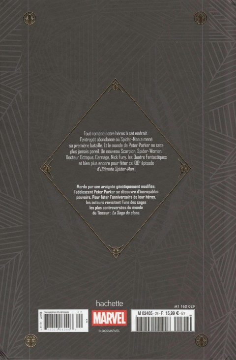Verso de l'album Marvel Ultimate 29 La Saga du Clone
