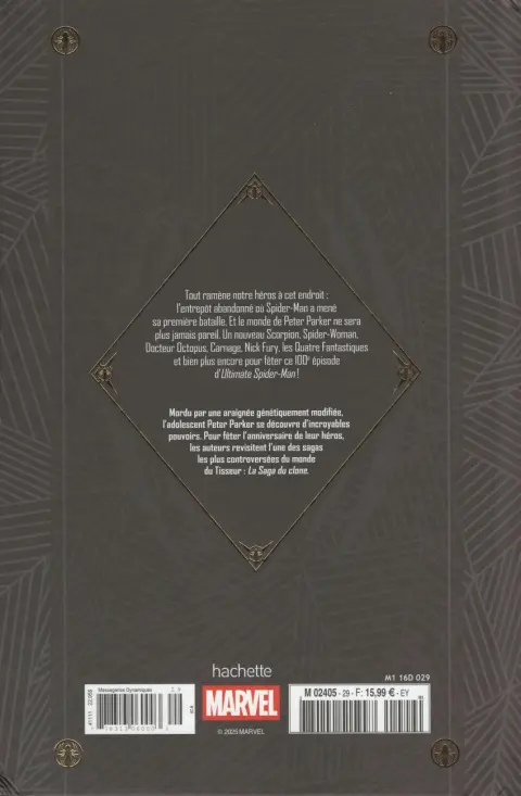 Verso de l'album Marvel Ultimate 29 La Saga du Clone