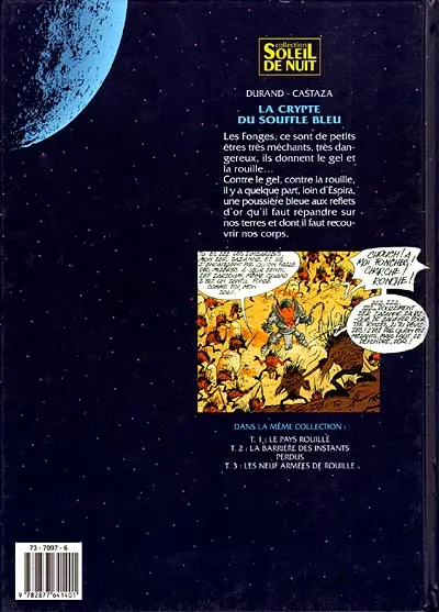 Verso de l'album La Crypte du souffle bleu Tome 3 Les neuf armées de rouille