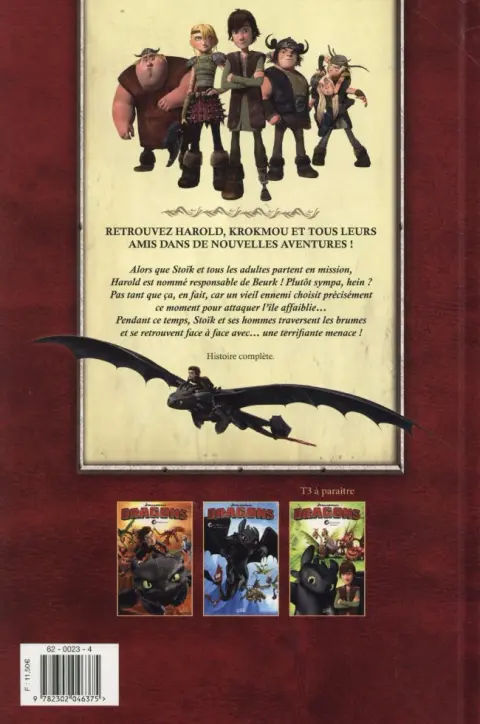 Verso de l'album Dragons Tome 2 La menace des profondeurs