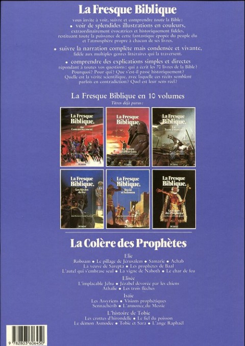 Verso de l'album La fresque biblique Tome 6 La colère des prophètes