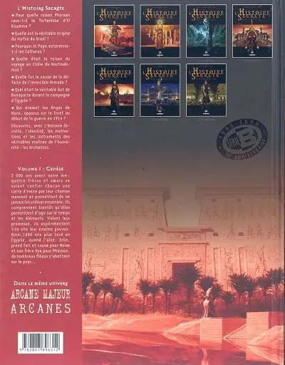 Verso de l'album L'Histoire secrète Volume 1 Genèse