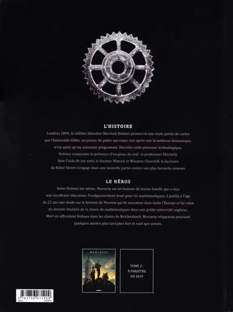 Verso de l'album M.O.R.I.A.R.T.Y Tome 1 Empire mécanique 1/2