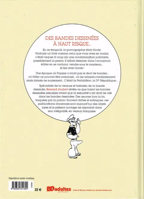 Verso de l'album Panorama de la Bande Dessinée érotique clandestine