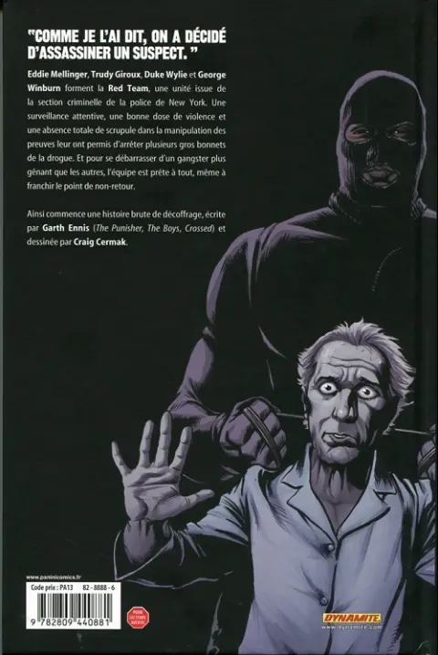 Verso de l'album Red Team Tome 1 Les régles