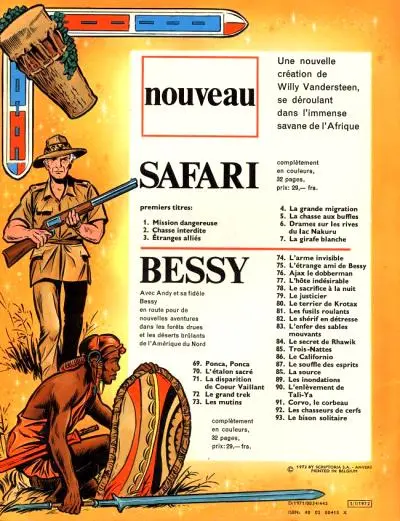 Verso de l'album Safari Tome 7 La girafe blanche
